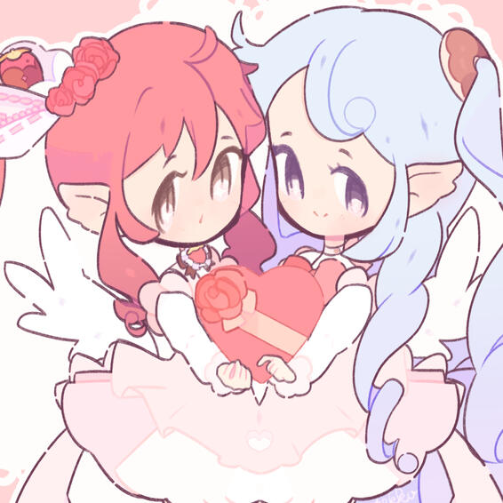 2 Full-body characters with Spotlight BG